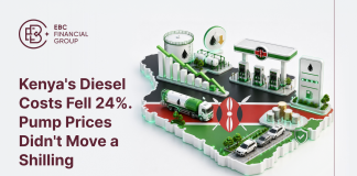 Kenya’s Diesel Costs Fell 24%. Pump Prices Didn’t Move a Shilling